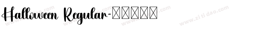 Halloween Regular字体转换